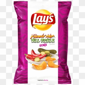 Flamin Hot Dill Pickle Chips, HD Png Download - lays png
