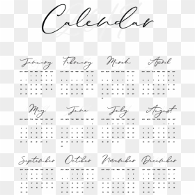 Handwriting, HD Png Download - blank calendar png