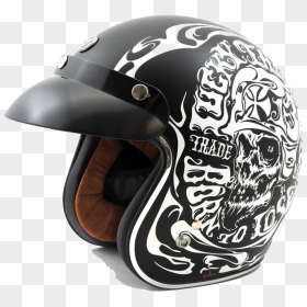 Casco Abierto Torc T50 Smoke Skull - 3 4 Motorcycle Womens Helmets, HD Png Download - smoke skull png