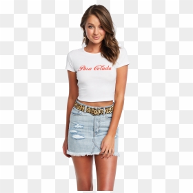 Pina Colada Tee In Colour Bright White - Miniskirt, HD Png Download - piña colada png