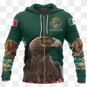 Valhalla Odin Viking Hoodie, HD Png Download - mexican flag eagle png