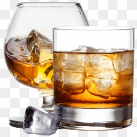 Brandy Glass With Ice , Png Download - Glass With Brandy And Ice, Transparent Png - scotch glass png