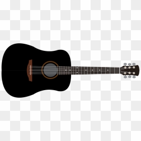 Acoustic Guitar Drawing - Fender Acoustic Guitars Black, HD Png Download - guitar logo png