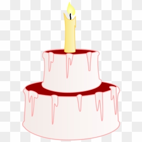 Vector Illustration Of Small Cake With Cherry On Top - Birthday Cake Clip Art, HD Png Download - cake vector png