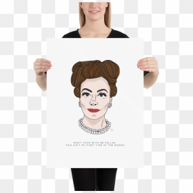 Joan-print Mockup Person Person, HD Png Download - lipstick print png