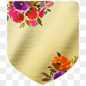 Hand Painted Shield Shape Gold Piece Png Transparent - Portable Network Graphics, Png Download - shield shape png