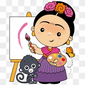 Dibujos Frida Kahlo Para Niños, HD Png Download - feliz dia del padre png