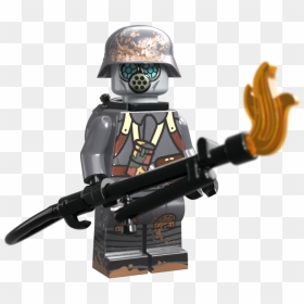 Lego Ww1 German Flamethrower, HD Png Download - nazi helmet png