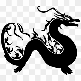 Asian Dragon Silhouette - Clip Art For Dragon, HD Png Download - asian dragon png