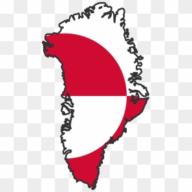 Greenland Map With Flag, HD Png Download - nigeria flag png