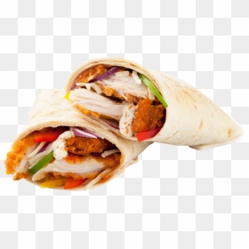 Chicken Fajita Wrap - Kathi Roll Png, Transparent Png - roll png
