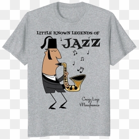Cartoon Jazz T-shirt From Design Kitsch - Jazz T Shirts, HD Png Download - cartoon shirt png