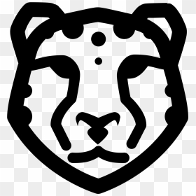 The Shape Of The Face Looks Like A Rounded Pentagon - Snow Leopard Icon Png, Transparent Png - pentagon shape png