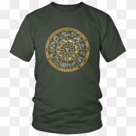 T-shirt, HD Png Download - zodiac wheel png