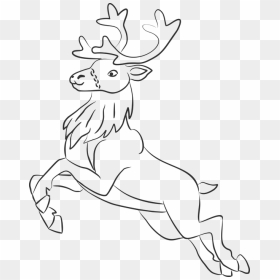 Transparent Christmas Deer Png - Santa Claus Deer Drawing, Png Download - santa reindeer png