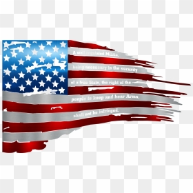 Tattered American Flag, HD Png Download - finish flag png