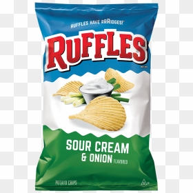 Ruffles® Sour Cream & Onion Flavored Potato Chips - Sour Cream Ruffles Chips, HD Png Download - lays png