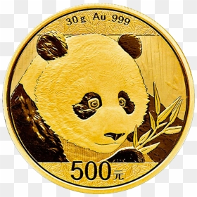 China Panda 30g Gold Coin 2018 Motif , Png Download - 2018 Panda Silver Coin, Transparent Png - 2018 gold png