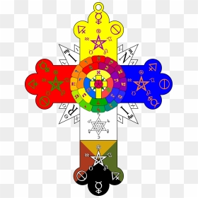 Golden Dawn Rose Cross, HD Png Download - occult png