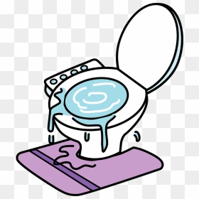 Clogged Toilet Clipart - Toilette Cartoon Image Png, Transparent Png - toilet clipart png