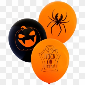 Assorted Halloween Balloons - Orange And Black Balloons Transparent, HD Png Download - black balloons png