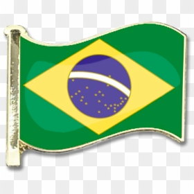 Brazil Flag Badge - Flag Of Brazil, HD Png Download - finish flag png
