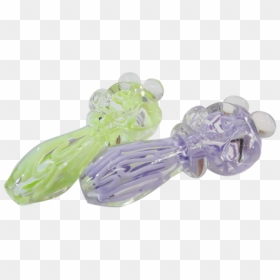 Color Swirl Glass Hand Pipe With Beads - Figurine, HD Png Download - colorful swirls png