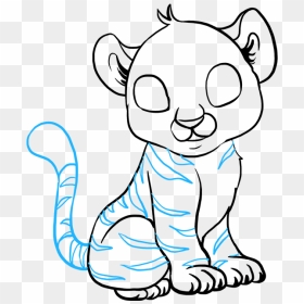 How To Draw Baby Tiger - Drawing, HD Png Download - baby tiger png