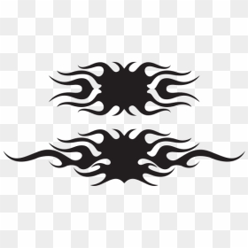 Flames Silhouette Tattoo Clip Art - Vector Flames, HD Png Download - flames clip art png