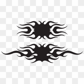 Flames Silhouette Tattoo Clip Art - Vector Flames, HD Png Download - flames clip art png