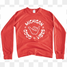 Hang Loose Crew Neck Crew Neck Michigan Vibes Xs / - Michigan Vibes Printing, HD Png Download - hang loose png