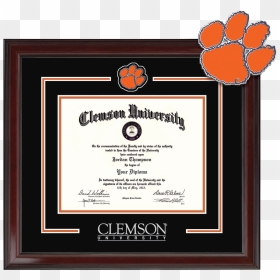 Framed Masters Degree Clemson, HD Png Download - graduation frame png