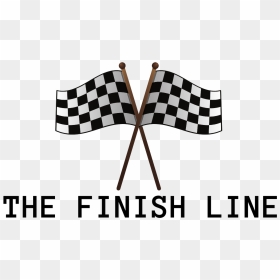 The Finish Line Logo Black Letters With Flags - Crest, HD Png Download - finish flag png