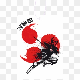 Red Sun Sharingan Air Freshener - Sasuke Uchiha, HD Png Download - red sun png