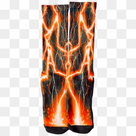 Orange Lightning Crew Socks - Visual Arts, HD Png Download - orange lightning png