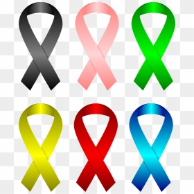 Lazos De Colores - Ribbon Charity, HD Png Download - moño de luto png
