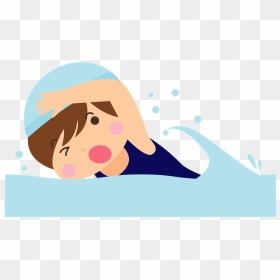 Girl Swimming Clipart, HD Png Download - vhv