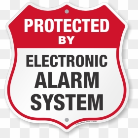 Protected By Alarm System, HD Png Download - shield shape png