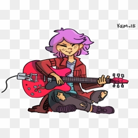 Amity Plays The Guitar - Cartoon, HD Png Download - cartoon guitar png