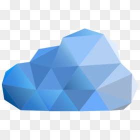 Low Poly Series - Cloud Low Poly Vector, HD Png Download - blue vector png
