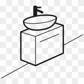Countertop Basin Vanity Units - Bathroom Vanity Clipart, HD Png Download - toilet clipart png