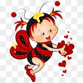 Red Bee Clipart, HD Png Download - cute hearts png