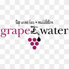 Grape Water Wine Bar - Graphic Design, HD Png Download - wine grapes png