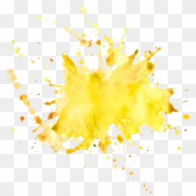 Ftestickers Watercolor Brushstroke Splatter Yellow - Maple, HD Png Download - yellow paint splatter png