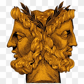Greek Mythology Janus God, HD Png Download - two face png