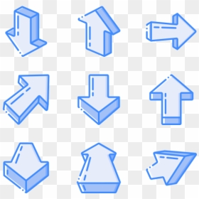 3d Arrow Icon Pack, HD Png Download - blue vector png