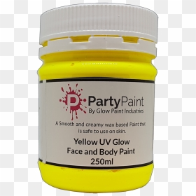 Yellow Uv Glow Face And Body Paint - Paste, HD Png Download - sun glow png