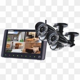 Sd Pro Wireless Video Surveillance System With 2 Cameras - Cctv Camera For Home With Mobile Connectivity, HD Png Download - camera recording screen png