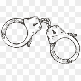 Drawing, HD Png Download - open handcuffs png
