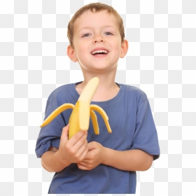 Boy, HD Png Download - peeled banana png